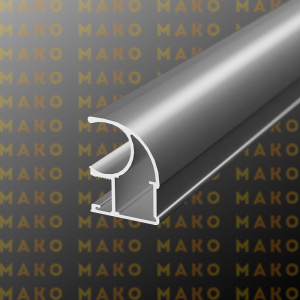 Профиль вертикальный асимметричный MS125 Серебро глянец (A02)